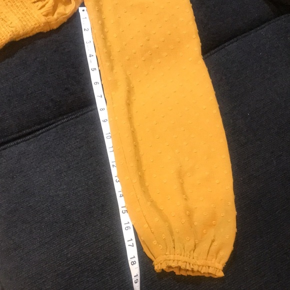 MINKPINK Smocked Long Puff Sleeve Crop Top Elastic Waist-& Square Tie Neck-L - Picture 10 of 11